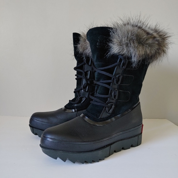 Sorel Joan of Arctic Next Boots Fur Lined Leather Black Size 9.5 Insulated Snow - Picture 5 of 16